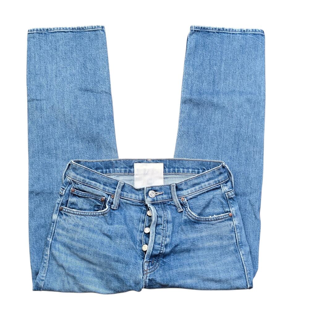 MOTHER Superior The Ditcher Crop Jeans Running With Scissors Button Fly Size 26 - Picture 4 of 11